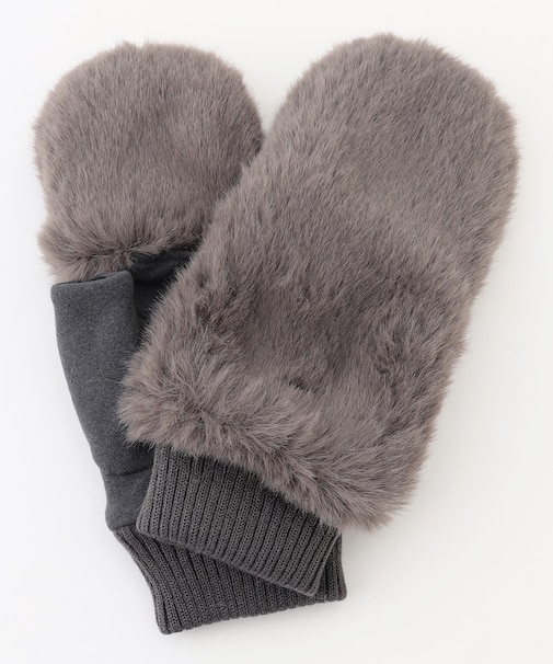 カバー付きファーグローブ