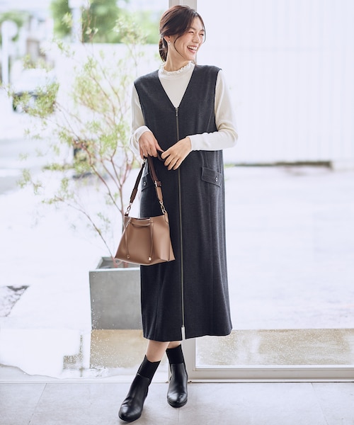 2WAY/セットアップ可】ライトツイードジャンパースカート｜エニィの