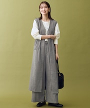 【2WAY/セットアップ可】ライトツイードジャンパースカート
