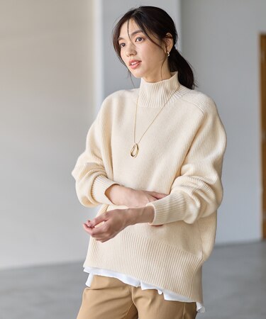 【LEE12月号掲載】ハイネックウィンターニット