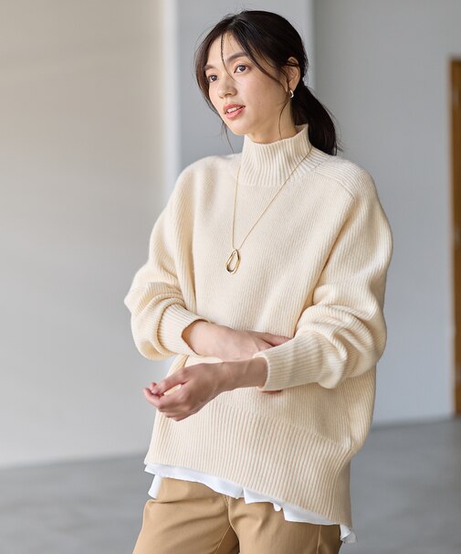 【LEE12月号掲載】ハイネックウィンターニット