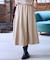 【ウエストゴム】スエードフレアスカート