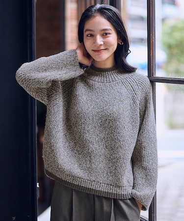 【5色展開】バイカラーMIXニット