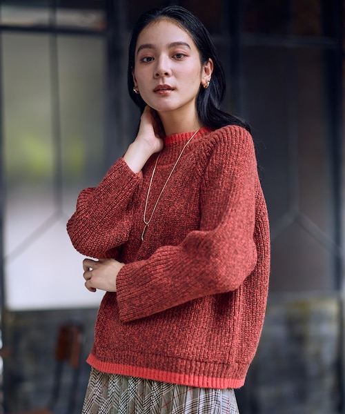 5色展開】バイカラーMIXニット｜エニィの通販｜&mall（アンドモール