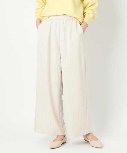 イージーケアライトストレッチワイドパンツ