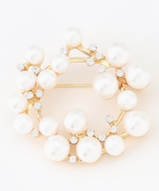 サークルパールブローチ