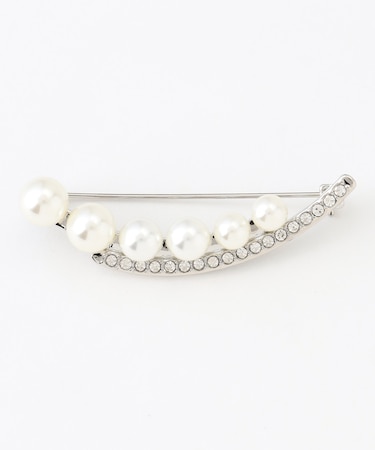 ウェーブパールブローチ