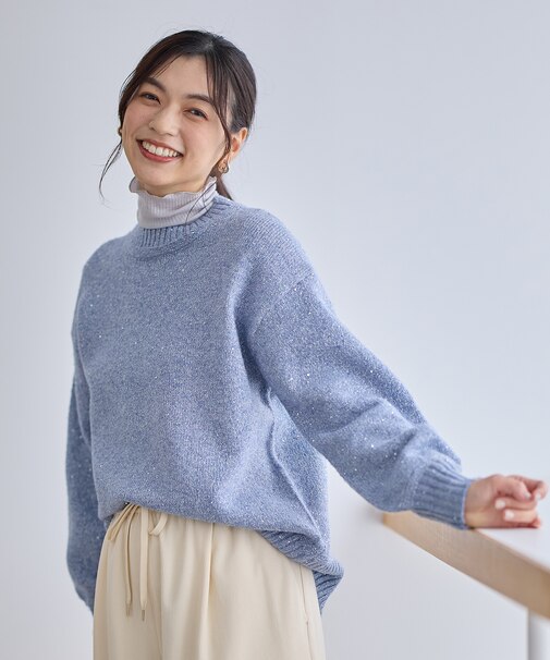 スパンコールニット