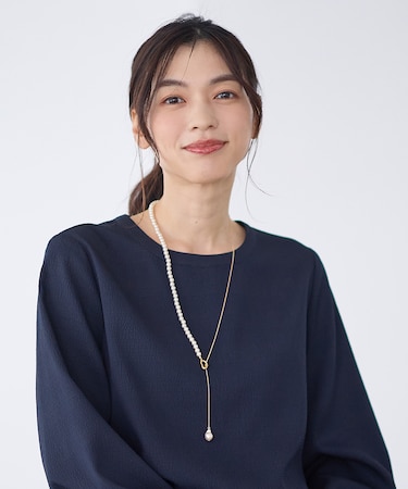 パールラリエットネックレス