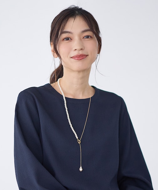 パールラリエットネックレス