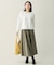 【2SET】バイカラーニット×スエードスカートセット