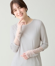 袖ドットチュールコンビインナー