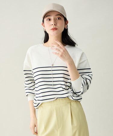 スプリングカラーニットドルマンプルオーバー