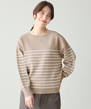 スプリングカラーニットドルマンプルオーバー