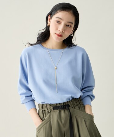 スプリングカラーニットドルマンプルオーバー