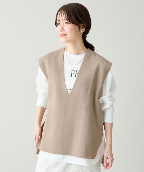 Vネックニットベスト｜エニィの通販｜&mall（アンドモール）三井