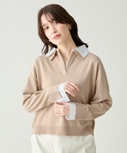 ファブリックコンビスキッパーニット