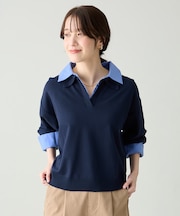 ファブリックコンビスキッパーニット