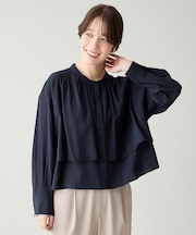 ラッフルクロップドシャツ