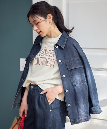 ミディデニムジャケット