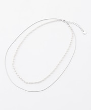 2連ショートパールネックレス