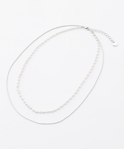 2連ショートパールネックレス