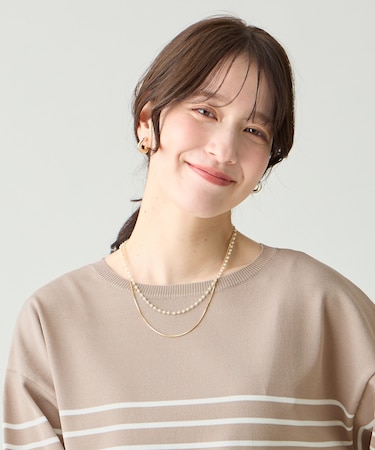 2連ショートパールネックレス