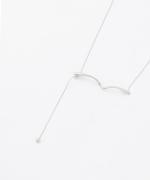 ウェーブトップラリエットネックレス