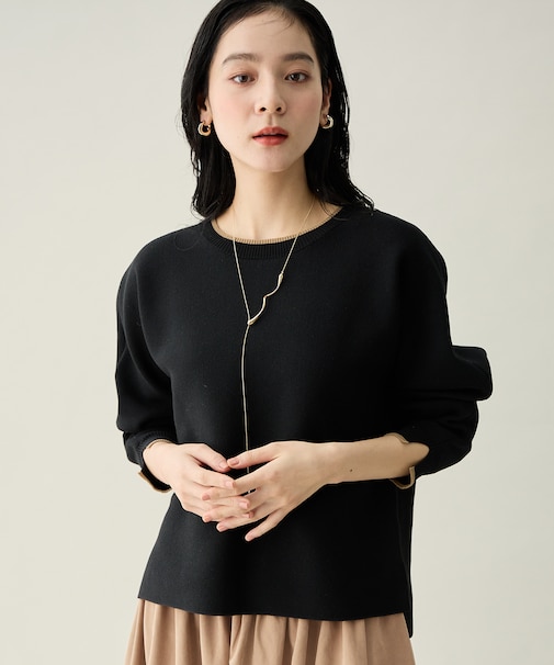 ウェーブトップラリエットネックレス