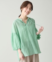 バルーンスリーブスキッパーブラウス