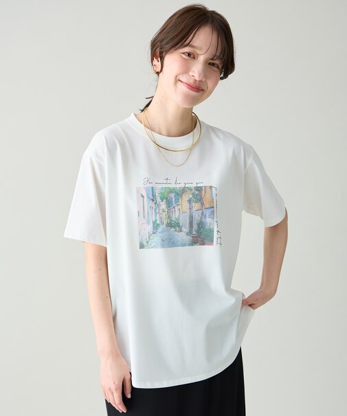 アソートロゴラウンドヘムTシャツ