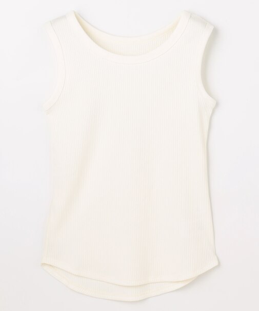 テレコラウンドヘムタンクトップ