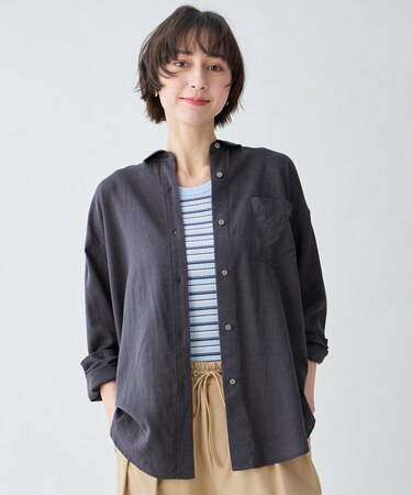 【Sサイズあり】ヨーロピアンリネンオーバーシャツ