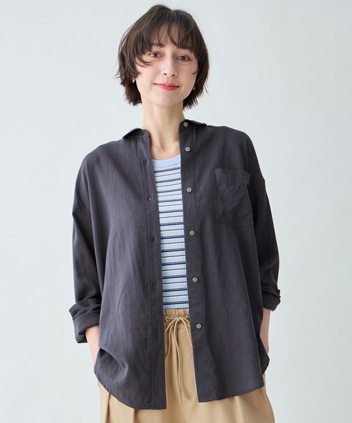 【Sサイズあり】ヨーロピアンリネンオーバーシャツ