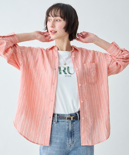 【Sサイズあり】ヨーロピアンリネンオーバーシャツ