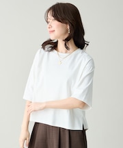 【Sサイズあり】オーガニックコットンスムース5分袖Tシャツ