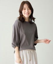 【WEB限定】シルケットスムースツイストスリーブカットソー