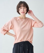 【WEB限定】シルケットスムースツイストスリーブカットソー