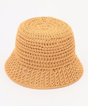 フェイクラフィアニットバケット