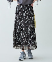 アートドットプリントスカート