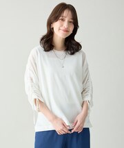シアーシャーリングスリーブニット