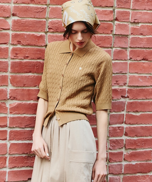 【POLO BCS別注】ケーブルニットポロ