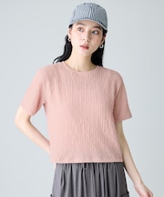 レースショート丈Tシャツ