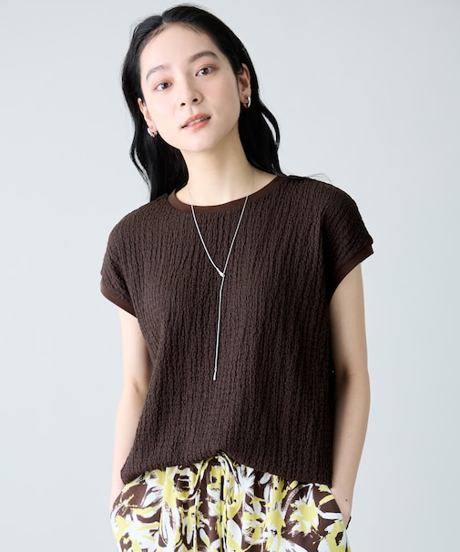 レースフレンチスリーブプルオーバー