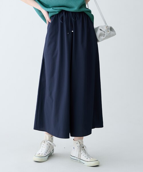 アルベロベロ ネイビーガウチョパンツ 楽天市場】ゆったり 幅広ガウチョ！ 9分丈 ワイドパンツ ガウチョ