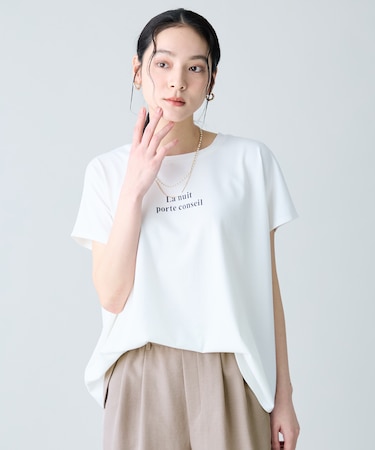 ANYファンクションワイドフレンチスリーブTシャツ