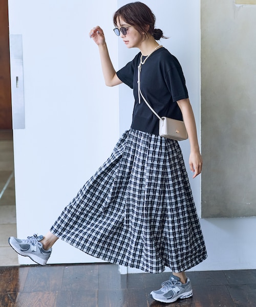 2SET】ニット×チェックスカートセット｜エニィの通販｜&mall（アンド