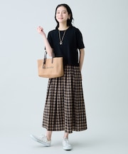 【2SET】ニット×チェックスカートセット