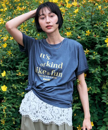 シアーネップロゴTシャツ