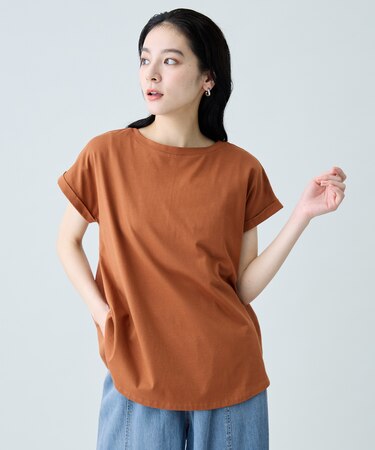 前後2WAY異素材コンビカットソー